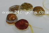 CNG1637 8 inches 40*45mm - 45*50mm freeform agate beads