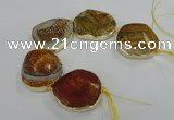 CNG1637 8 inches 40*45mm - 45*50mm freeform agate beads