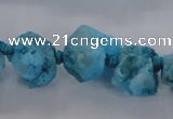 CNG1641 15.5 inches 13*18mm - 18*25mm nuggets plated druzy agate beads