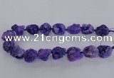 CNG1665 15.5 inches 18*25mm - 22*30mm nuggets plated druzy agate beads