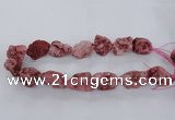 CNG1666 15.5 inches 18*25mm - 22*30mm nuggets plated druzy agate beads