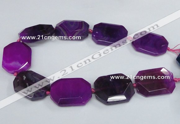 CNG1680 15.5 inches 30*40mm freeform agate gemstone beads wholesale