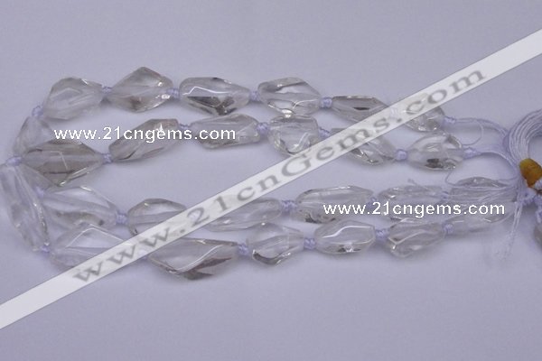 CNG1700 15.5 inches 15*20mm - 18*35mm nuggets white crystal beads