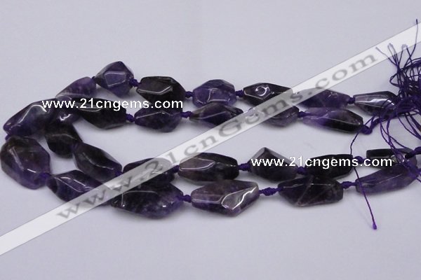 CNG1705 15.5 inches 15*20mm - 18*35mm nuggets amethyst beads