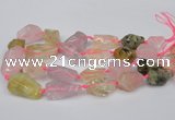 CNG1710 15.5 inches 15*20mm - 18*35mm nuggets mixed quartz beads