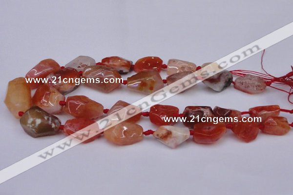 CNG1711 15.5 inches 15*20mm - 20*30mm nuggets red agate beads