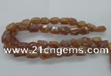 CNG1798 13*18mm - 15*20mm faceted nuggets plated quartz beads