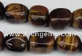 CNG18 15.5 inches 12*17mm nuggets yellow tiger eye gemstone beads