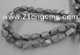 CNG1800 13*18mm - 15*20mm faceted nuggets plated quartz beads