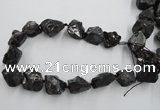 CNG1815 15.5 inches 15*20mm - 20*25mm nuggets plated rose quartz beads