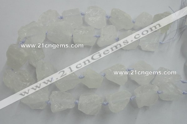 CNG1820 15.5 inches 20*25mm - 25*30mm nuggets white crystal beads