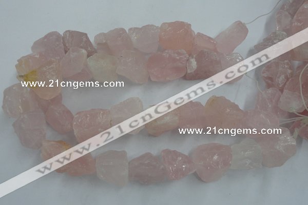 CNG1821 15.5 inches 20*25mm - 25*30mm nuggets rose quartz beads