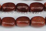 CNG19 15.5 inches 12*17mm nuggets goldstone gemstone beads