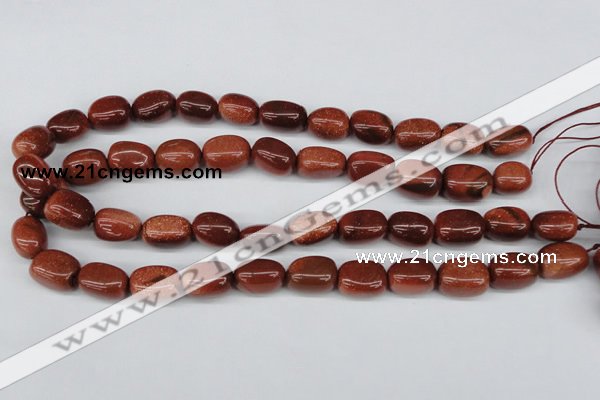 CNG19 15.5 inches 12*17mm nuggets goldstone gemstone beads