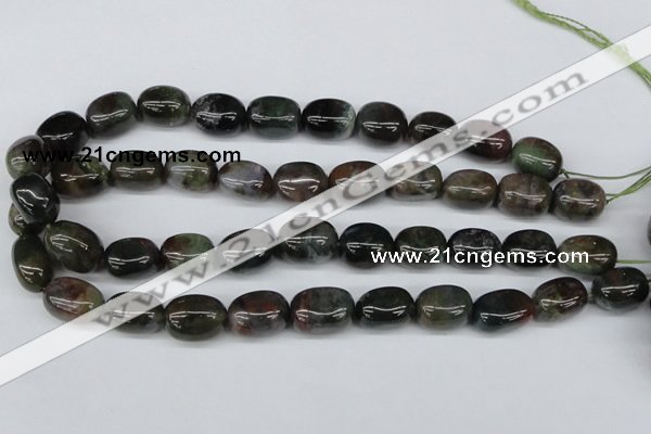 CNG20 15.5 inches 12*17mm nuggets Indian agate gemstone beads