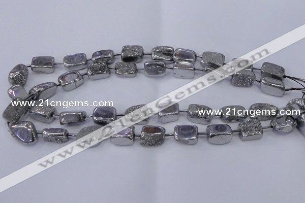 CNG2000 15.5 inches 8*12mm - 10*15mm nuggets plated quartz beads