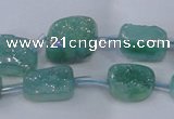 CNG2003 15.5 inches 8*12mm - 10*15mm nuggets plated quartz beads