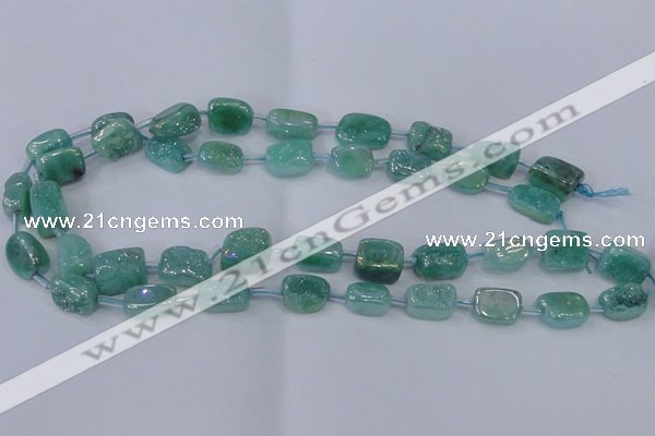 CNG2003 15.5 inches 8*12mm - 10*15mm nuggets plated quartz beads