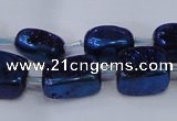 CNG2004 15.5 inches 8*12mm - 10*15mm nuggets plated quartz beads