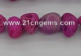 CNG2013 15.5 inches 8*10mm - 10*14mm nuggets plated druzy agate beads