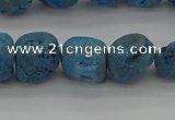 CNG2015 15.5 inches 8*10mm - 10*14mm nuggets plated druzy agate beads