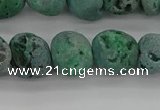 CNG2016 15.5 inches 8*10mm - 10*14mm nuggets plated druzy agate beads