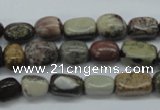 CNG202 15.5 inches 8*13mm nuggets leopard skin jasper beads