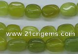 CNG204 15.5 inches 8-9mm*10-12mm nuggets Korean jade gemstone beads