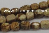 CNG208 15.5 inches 8*10mm nuggets picture jasper gemstone beads