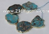 CNG2122 8 inches 30*45mm - 40*48mm freeform sea sediment jasper beads