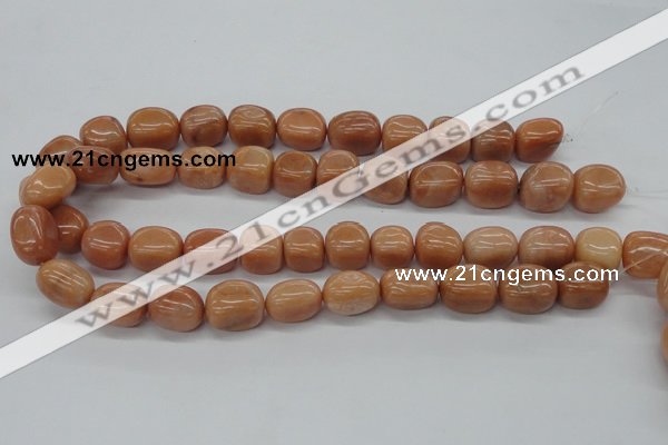 CNG213 15.5 inches 12*16mm nuggets red aventurine beads