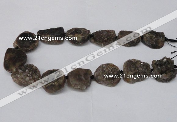 CNG2130 15.5 inches 18*25mm - 25*30mm nuggets druzy agate beads