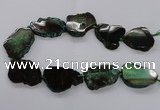 CNG2142 15.5 inches 30*35mm - 35*40mm freeform agate gemstone beads