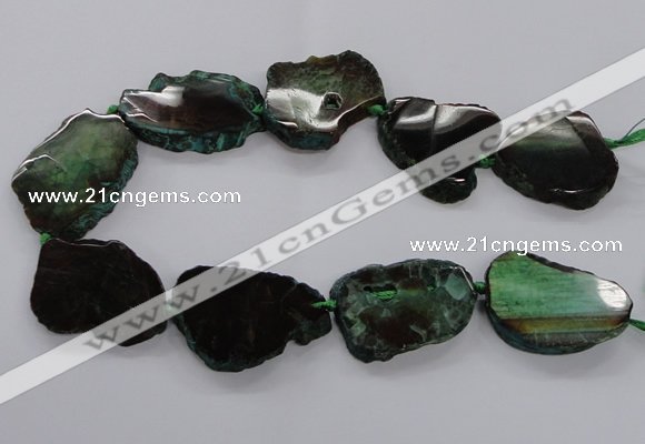 CNG2142 15.5 inches 30*35mm - 35*40mm freeform agate gemstone beads