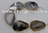 CNG2146 7.5 inches 40*50mm - 45*55mm freeform Montana agate beads