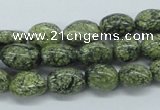 CNG215 15.5 inches 8*10mm nuggets green lace gemstone beads