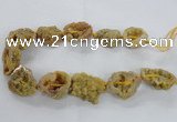 CNG2158 15.5 inches 25*35mm - 35*40mm nuggets druzy agate beads