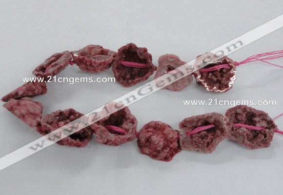 CNG2160 15.5 inches 25*35mm - 35*40mm nuggets druzy agate beads