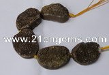 CNG2172 7.5 inches 25*35mm - 35*40mm freeform druzy agate beads