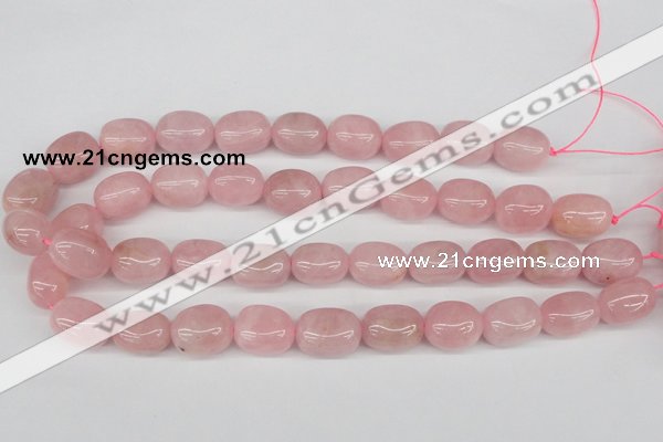 CNG22 15.5 inches 12*17mm nuggets rose quartz gemstone beads