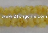 CNG2201 15.5 inches 8*10mm - 10*12mm nuggets plated druzy quartz beads