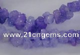 CNG2202 15.5 inches 8*10mm - 10*12mm nuggets plated druzy quartz beads