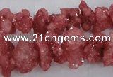 CNG2210 15.5 inches 10*14mm - 13*18mm nuggets plated druzy quartz beads