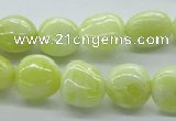 CNG223 15.5 inches 10*14mm nuggets lemon jade gemstone beads