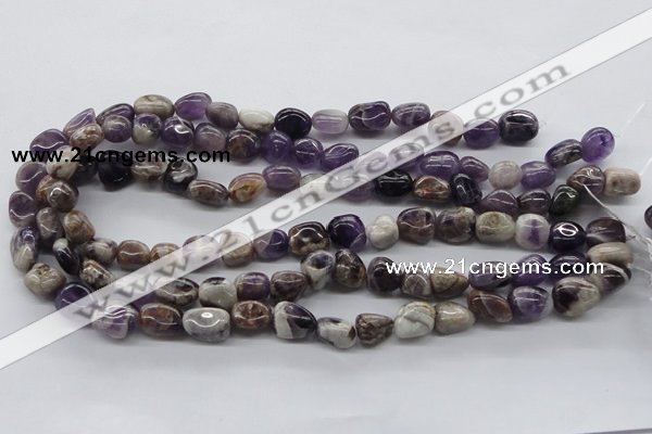 CNG224 15.5 inches 10*12mm nuggets dogtooth amethyst beads