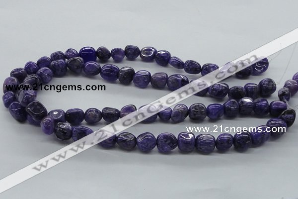 CNG225 15.5 inches 10*12mm nuggets dyed dogtooth amethyst beads