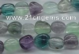 CNG226 15.5 inches 8-10mm*12-14mm nuggets fluorite gemstone beads