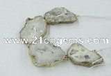 CNG2310 7.5 inches 25*35mm - 35*40mm freeform druzy agate beads