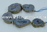 CNG2313 7.5 inches 25*35mm - 35*40mm freeform druzy agate beads