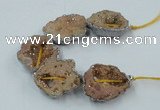 CNG2318 7.5 inches 25*35mm - 35*40mm freeform druzy agate beads